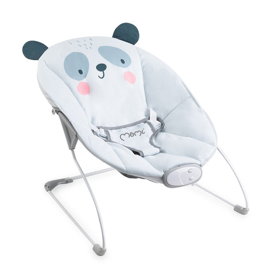 MoMi Glossy Baby Bouncer - Grey Panda