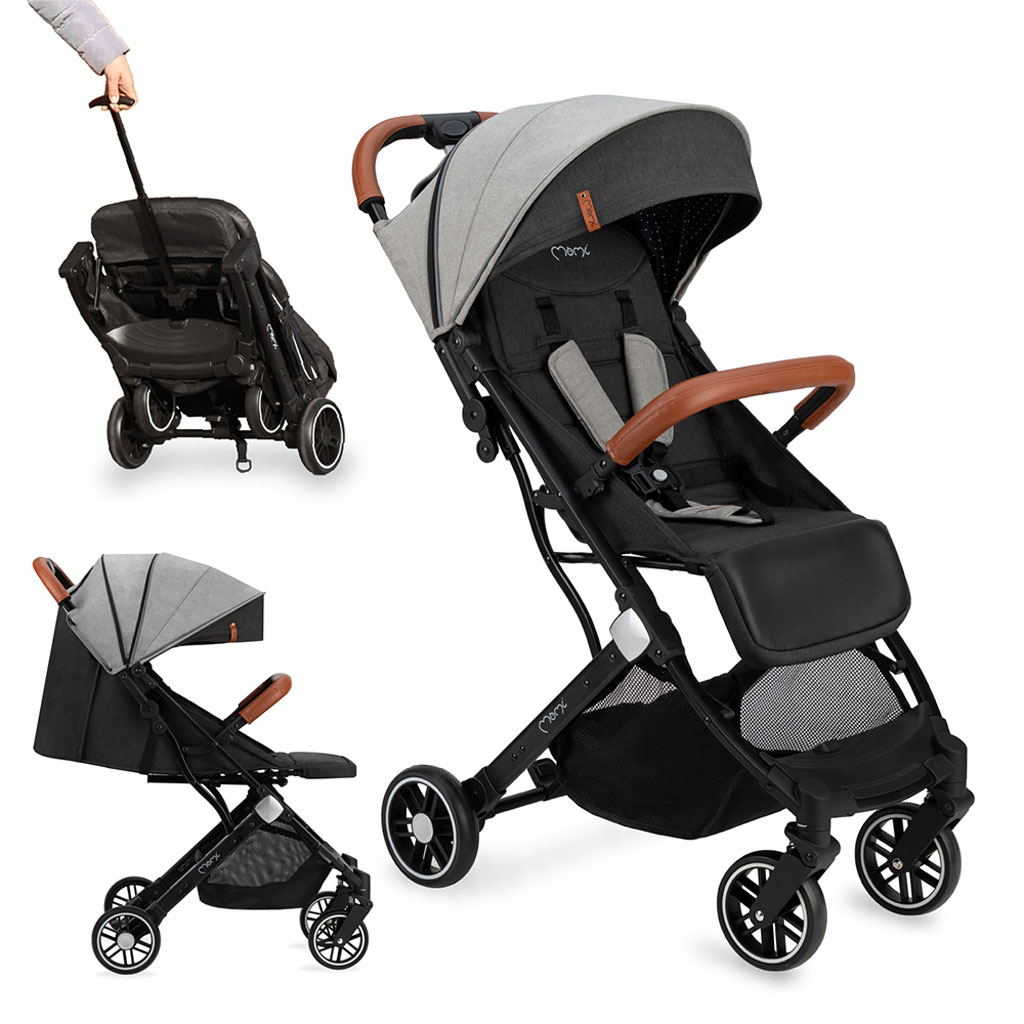 MoMi Estelle Gold Baby Stroller - Grey