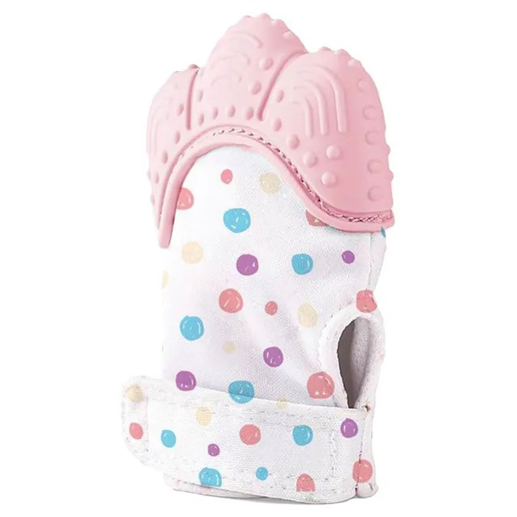 Babyjem Baby Tooth Scarifying Butterfly Gloves For 3+ Months - Pink