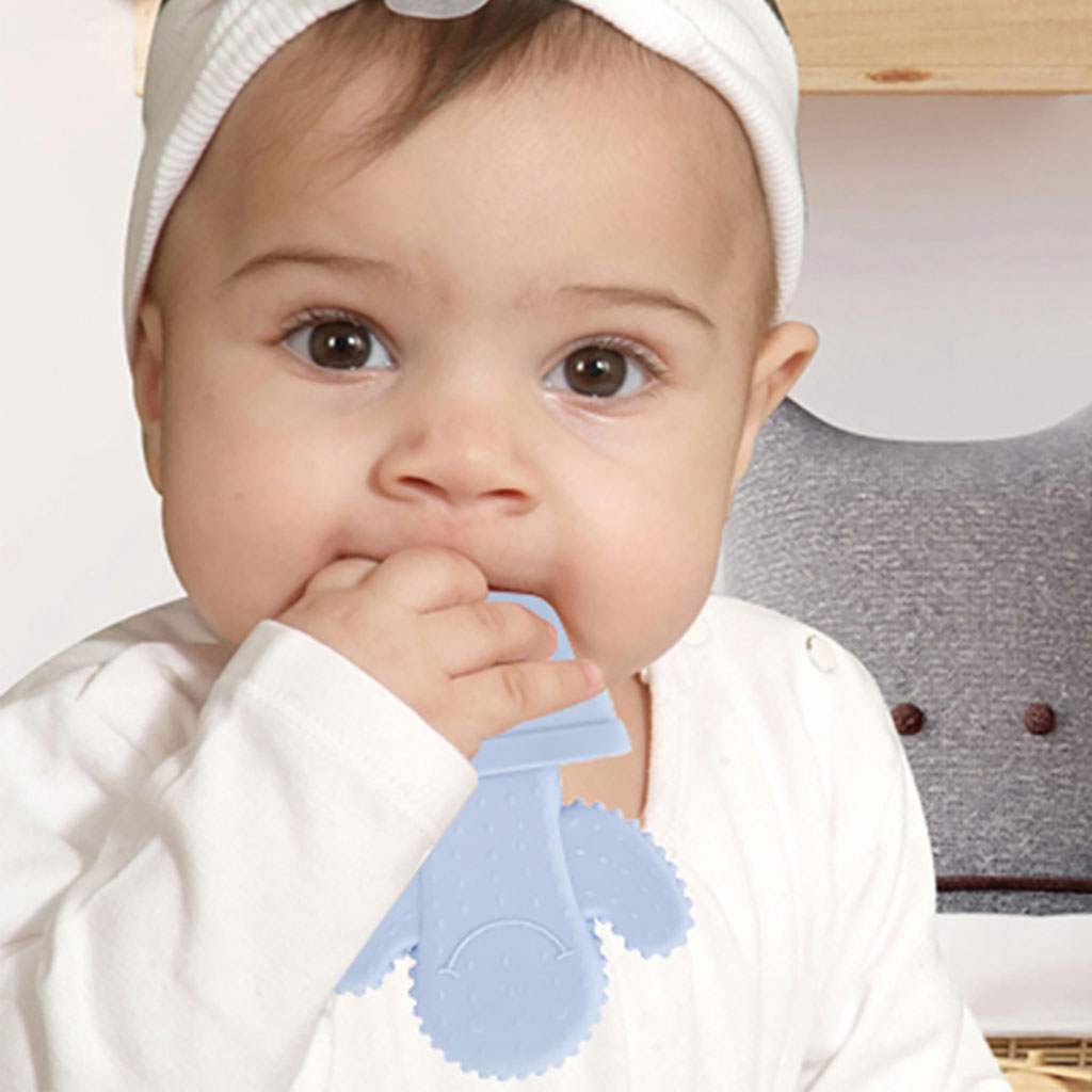 Babyjem Soft Teether Cactus Shape, For 3+ Months Baby - Blue