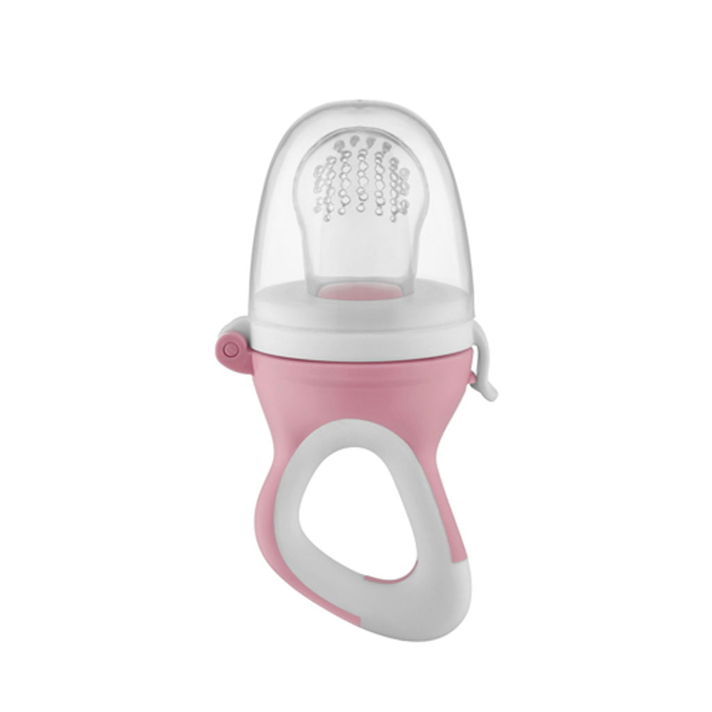 Babyjem Soft Silicone Fruit & Vegetable Feeder Pacifier For 6+ Months Baby - Pink