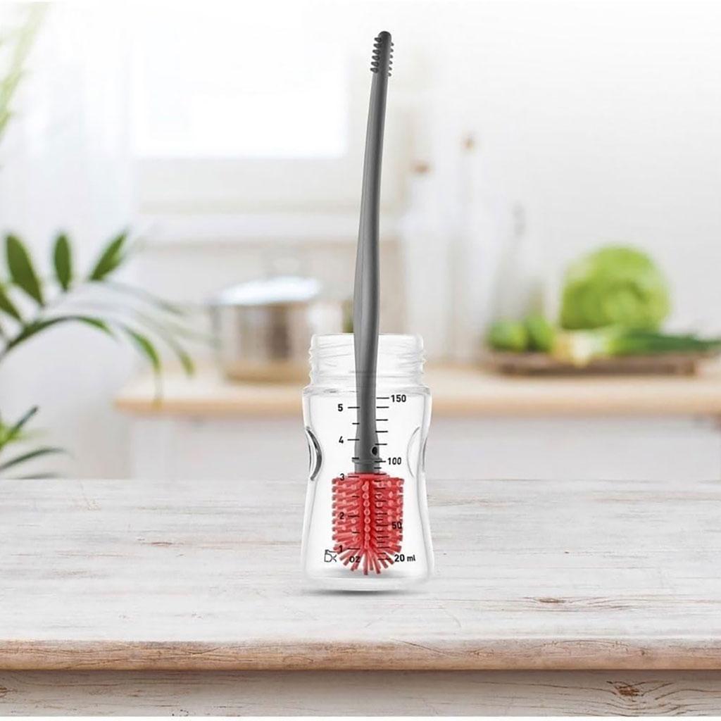 Babyjem Baby Bottle & Pacifier Cleaning Brush - Red