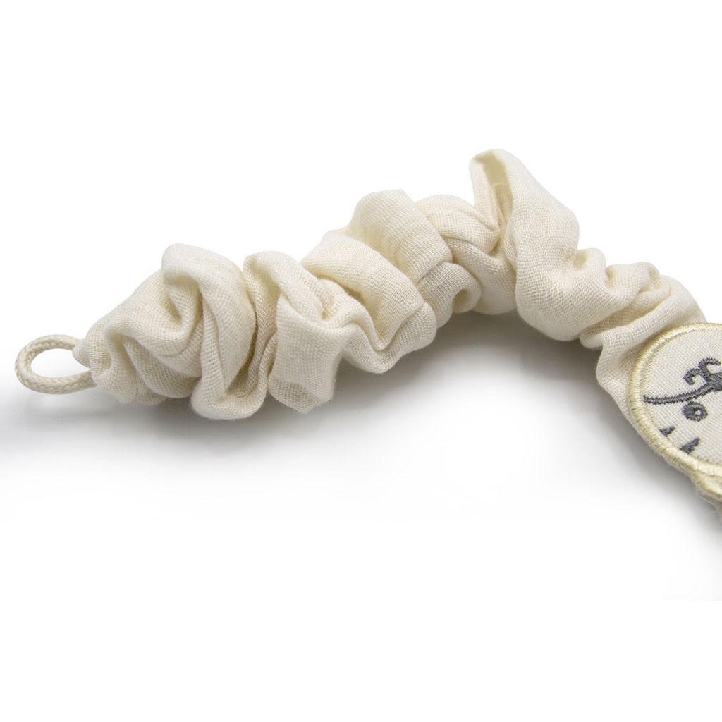 Babyjem Ecru Baby Soother Holder Tiger, Color - Cream