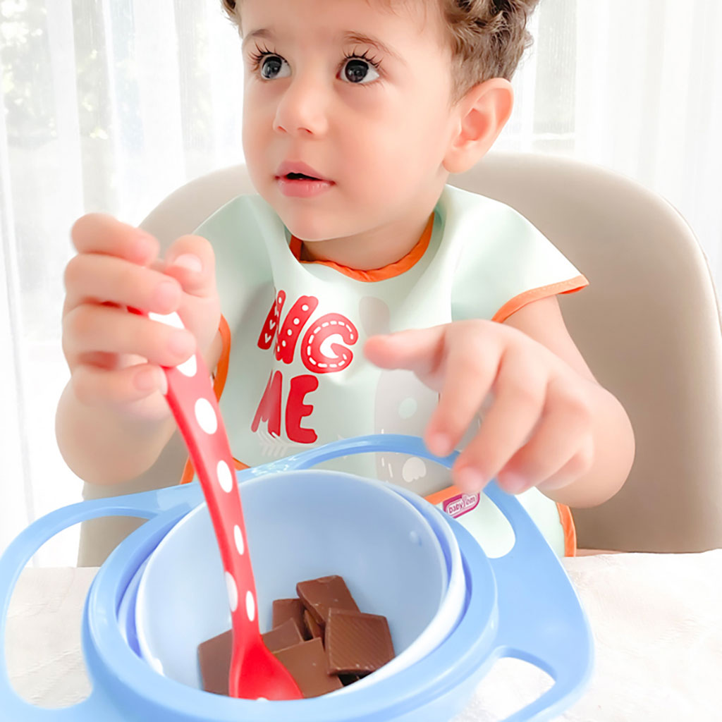 Babyjem No Spill Amazing Feeding Bowl For 6+ Months Baby - Blue