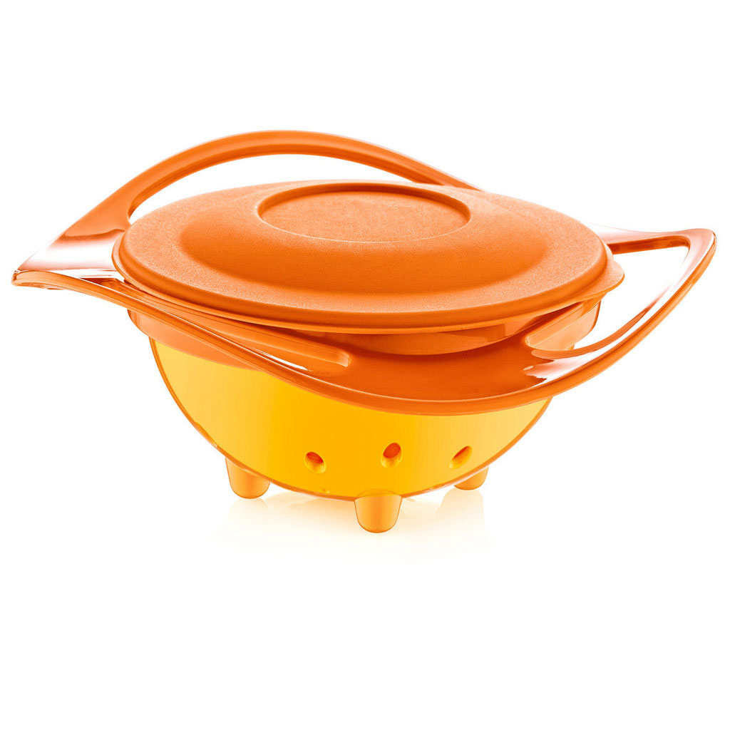Babyjem No Spill Amazing Feeding Bowl For 6+ Months Baby - Orange