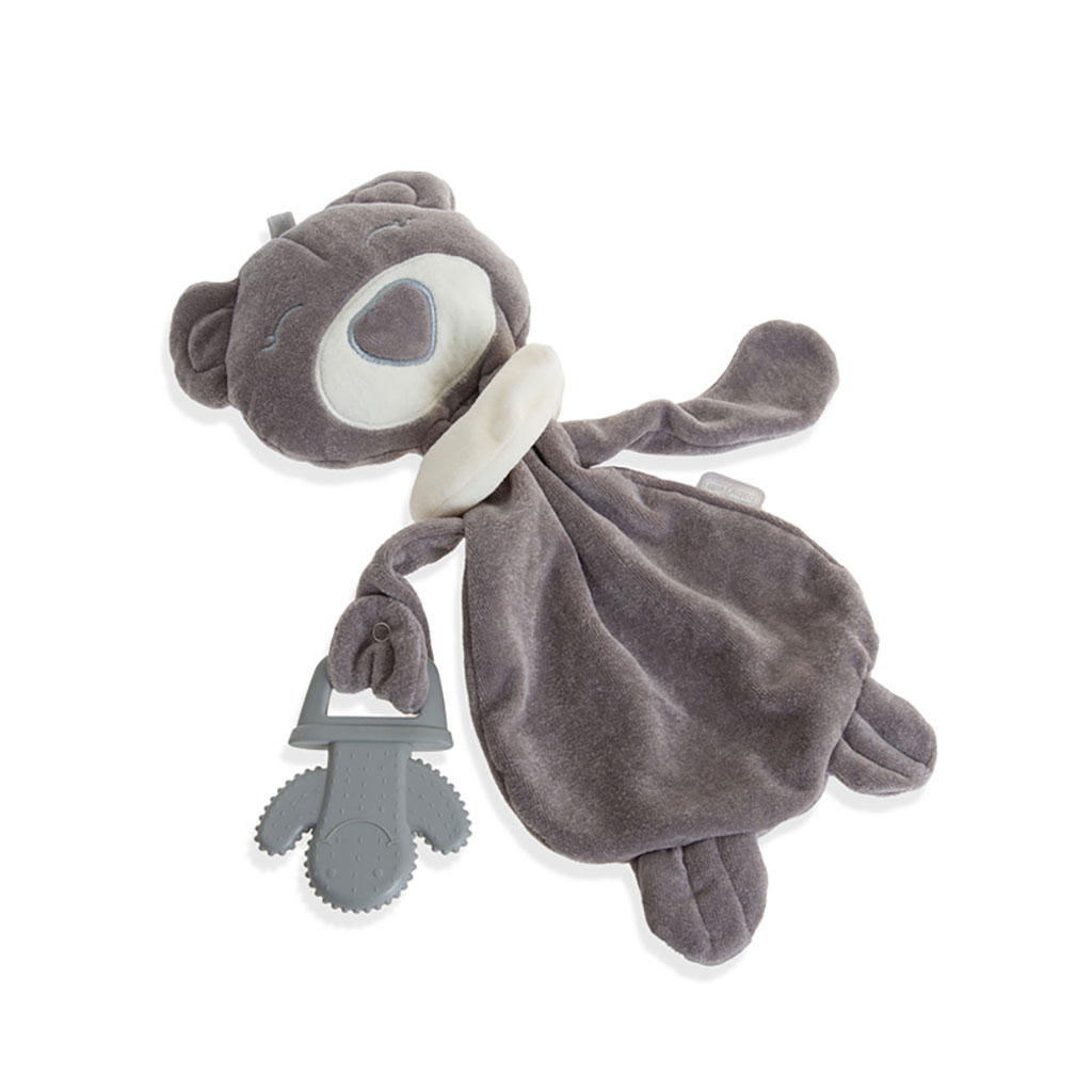 Babyjem Sleep Teddy Bear Baby Teether - Grey