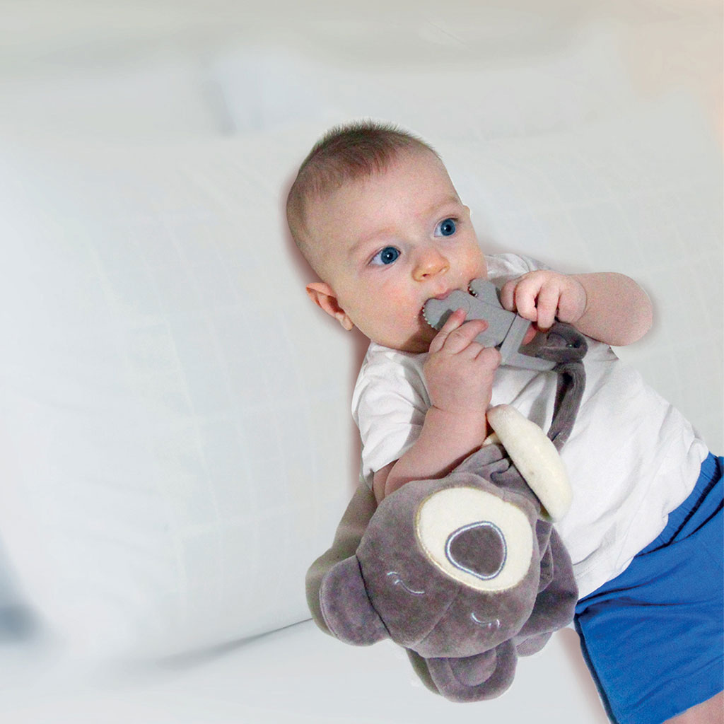 Babyjem Sleep Teddy Bear Baby Teether - Grey