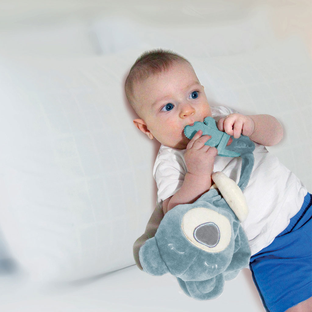 Babyjem Sleep Teddy Bear Baby Teether - Green