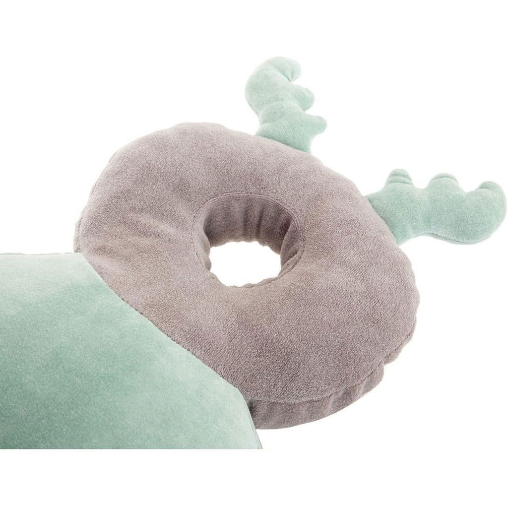 Babyjem Angel Wing Protection Pillow For 0-6 Month Baby - Grey/ Green