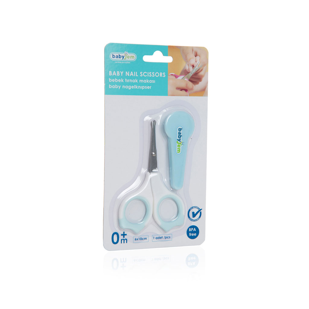 Babyjem Nail Scissors With Case - Blue