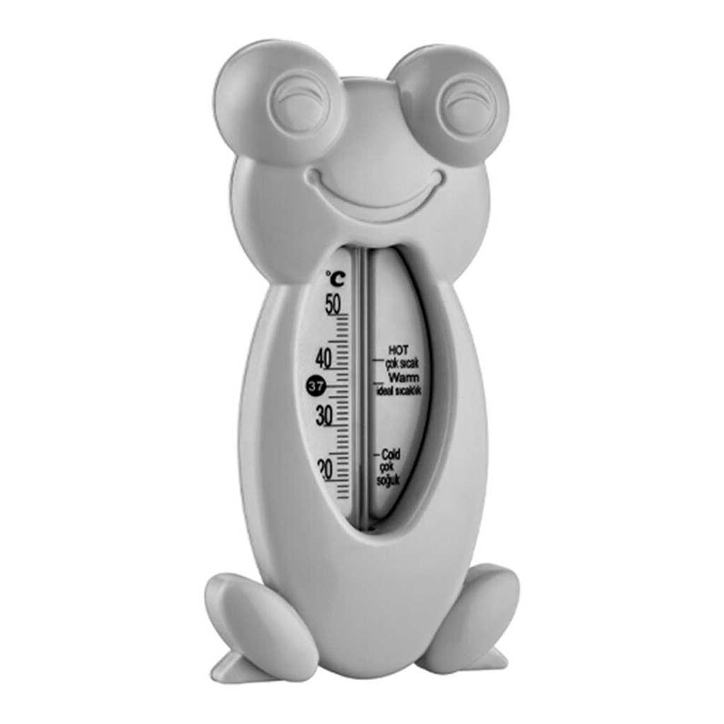 Babyjem Frog Shaped Baby Bath & Room Thermometer - Grey