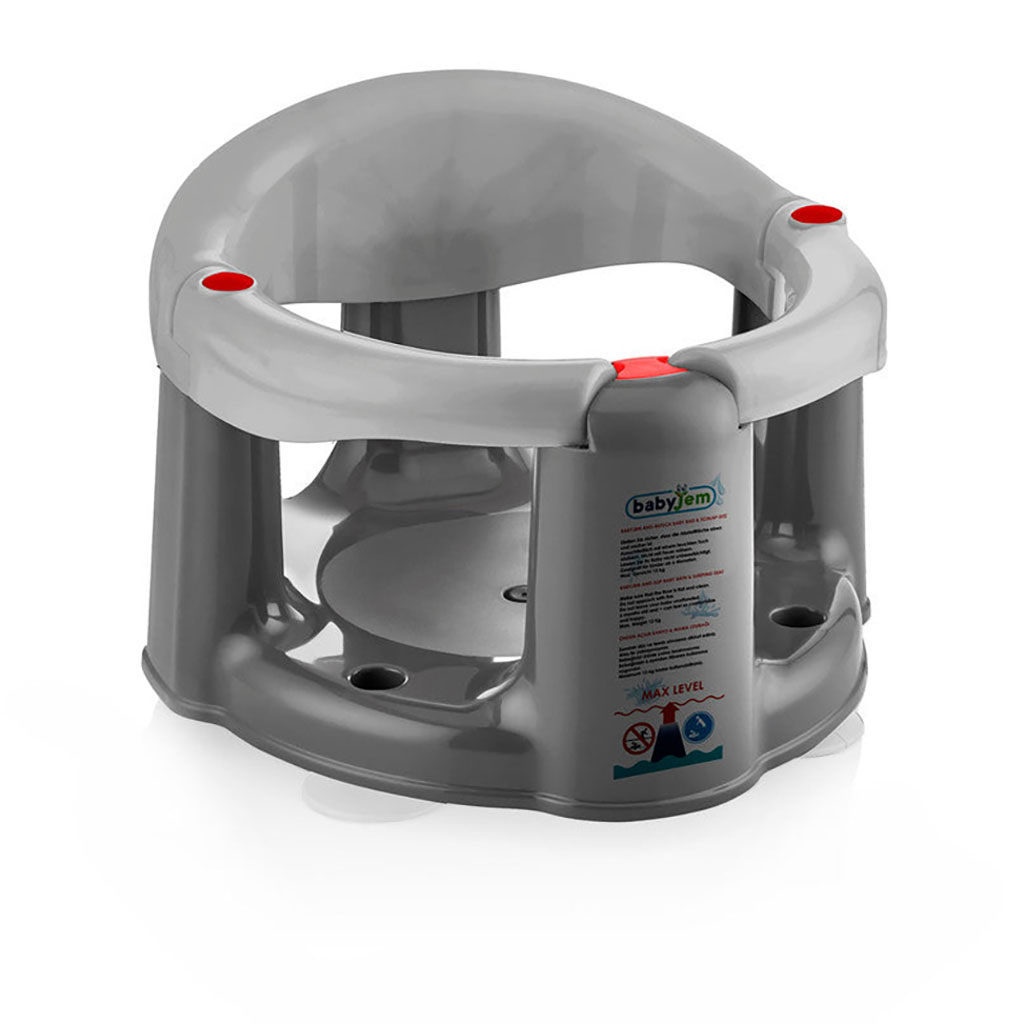 Babyjem Anti Slip Baby Bath & Feeding Seat For 6+ Month Infant, Color - Grey