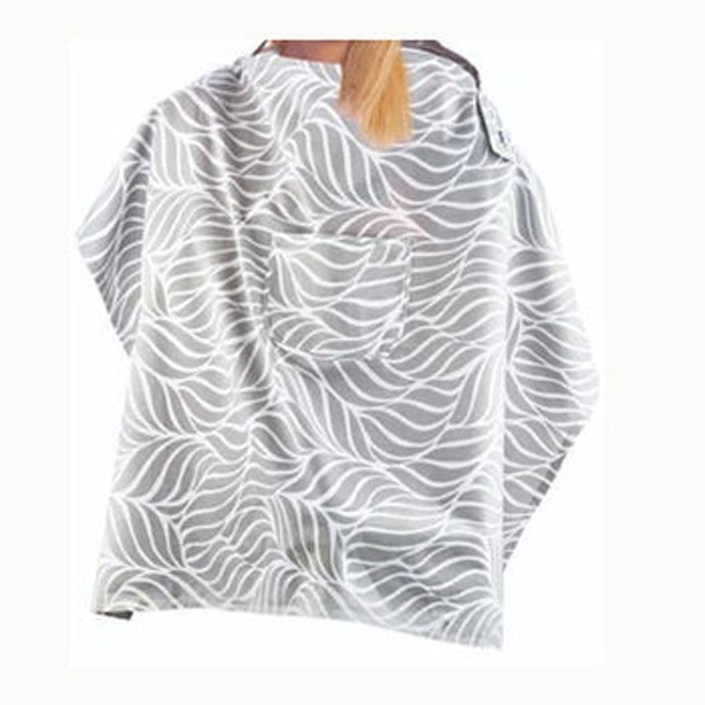 Babyjem Nursing Apron With Pocket - Grey