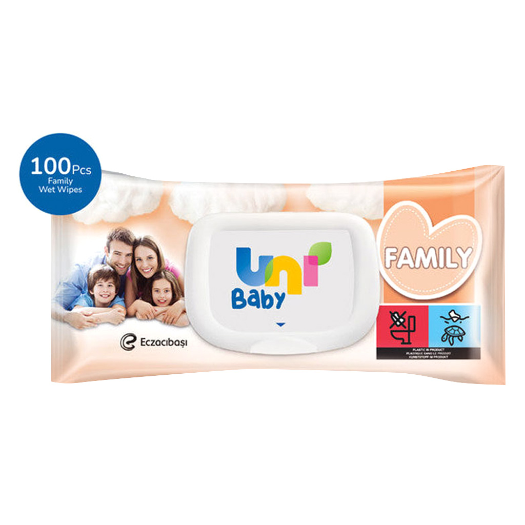 Uni Baby Family Wet Wipes, Pack of 100's