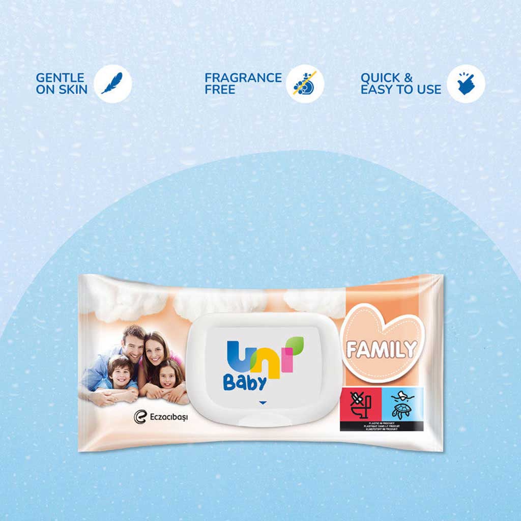 Uni Baby Family Wet Wipes, Pack of 100's