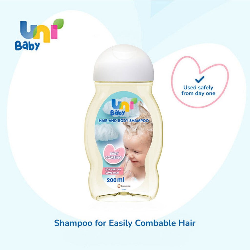 Uni Baby Easy Combing Hair & Body Shampoo 200ml