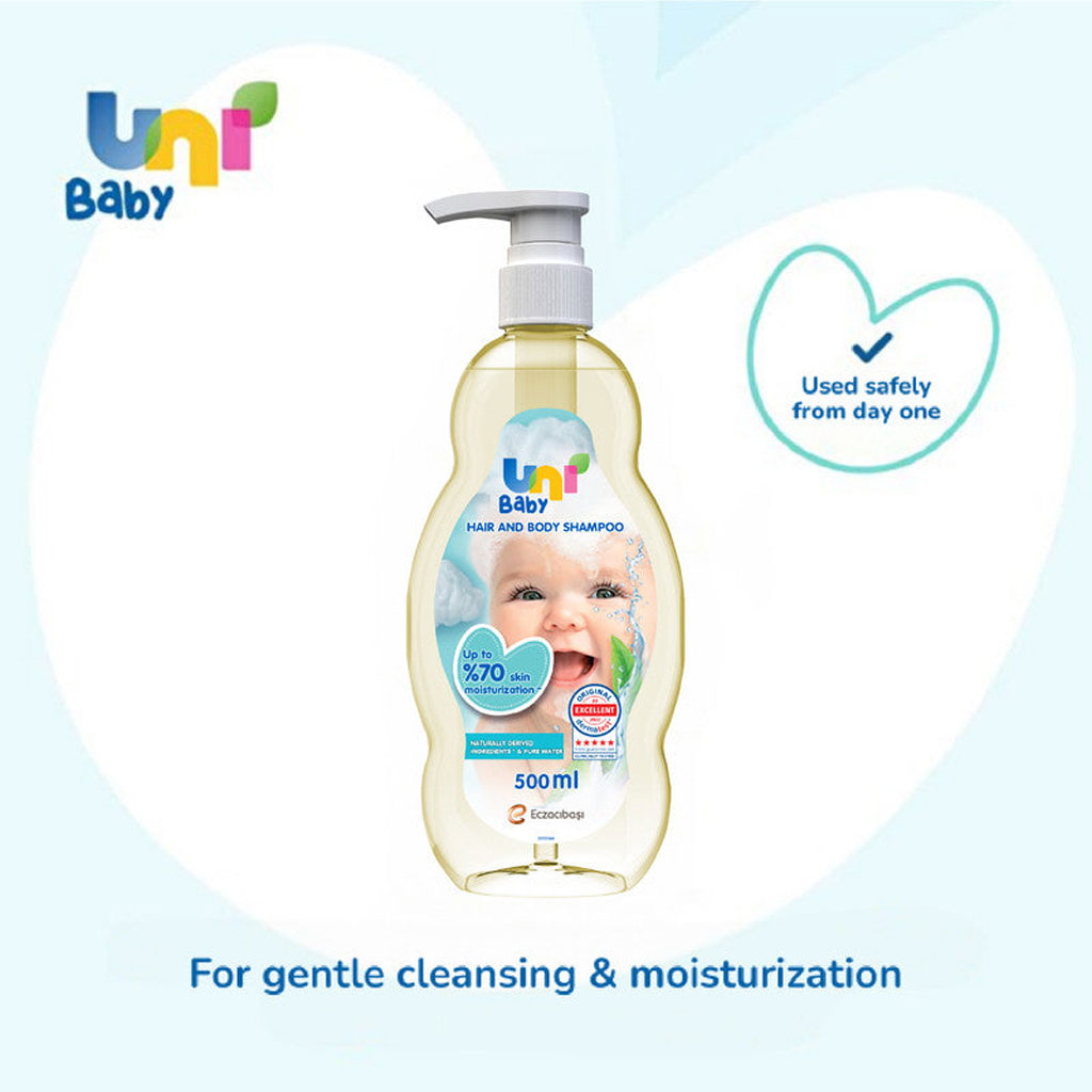 Uni Baby Hair & Body Moisturizing Shampoo 500ml
