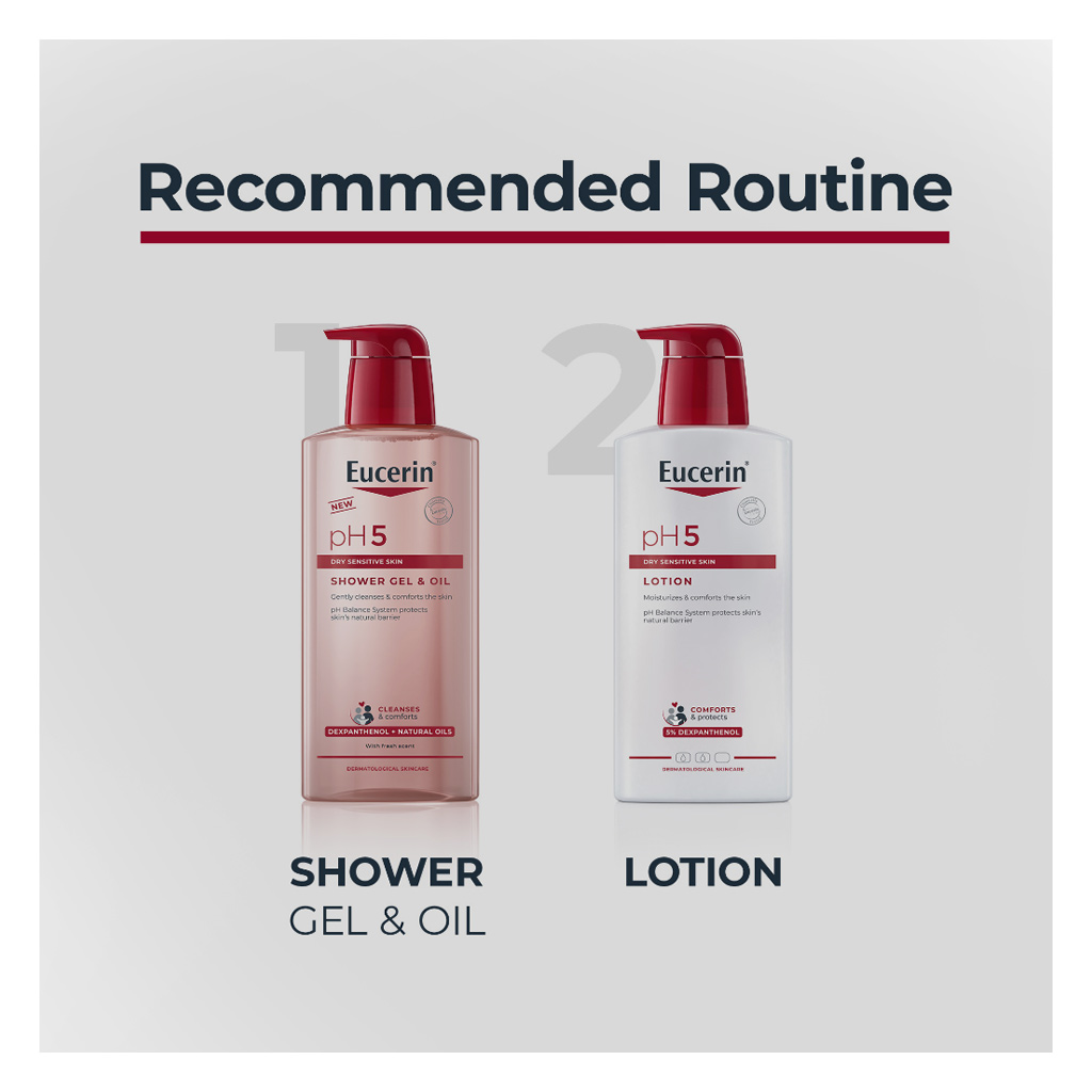 Eucerin pH5 Shower Gel & Oil For Dry Sensitive Skin 400ml