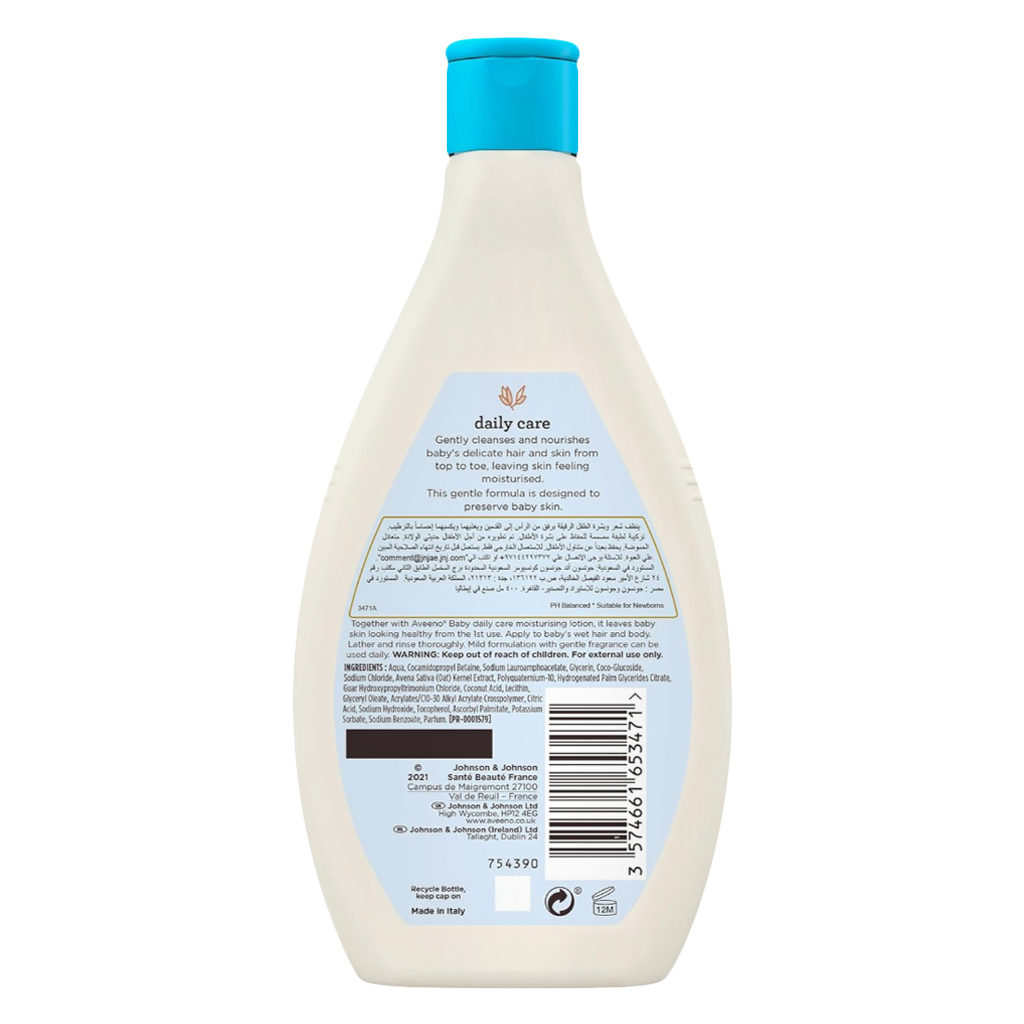 Aveeno Baby Daily Care Hair & Body Wash For Sensitive Skin 400ml
