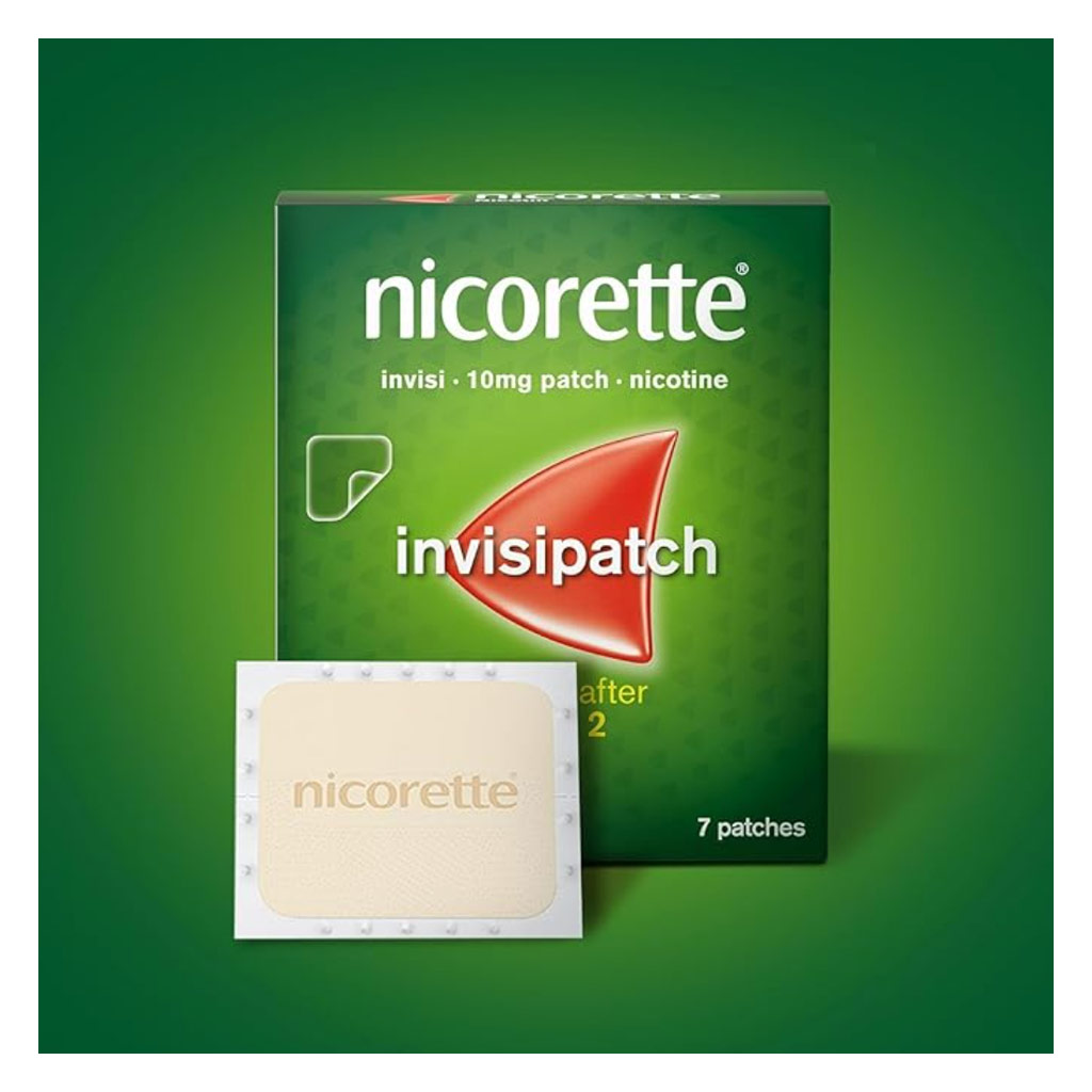 Nicorette Nicotine 10mg Invisi Patches, Pack of 7’s