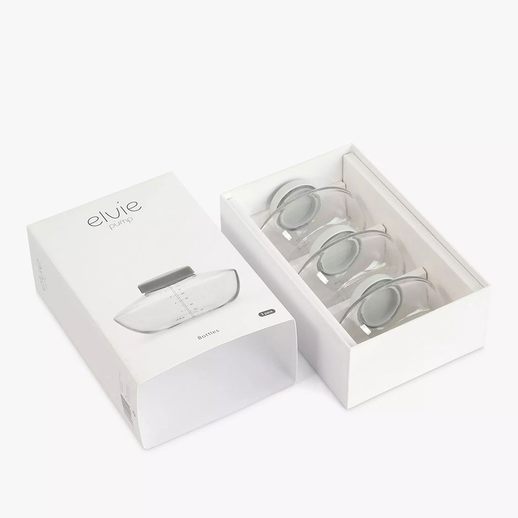 Elvie Pump Breastmilk Storage Bottles, Pack of 3's