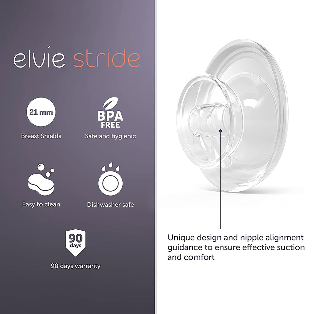 Elvie Stride Breast Shield, Size 21mm, Pack of 2's
