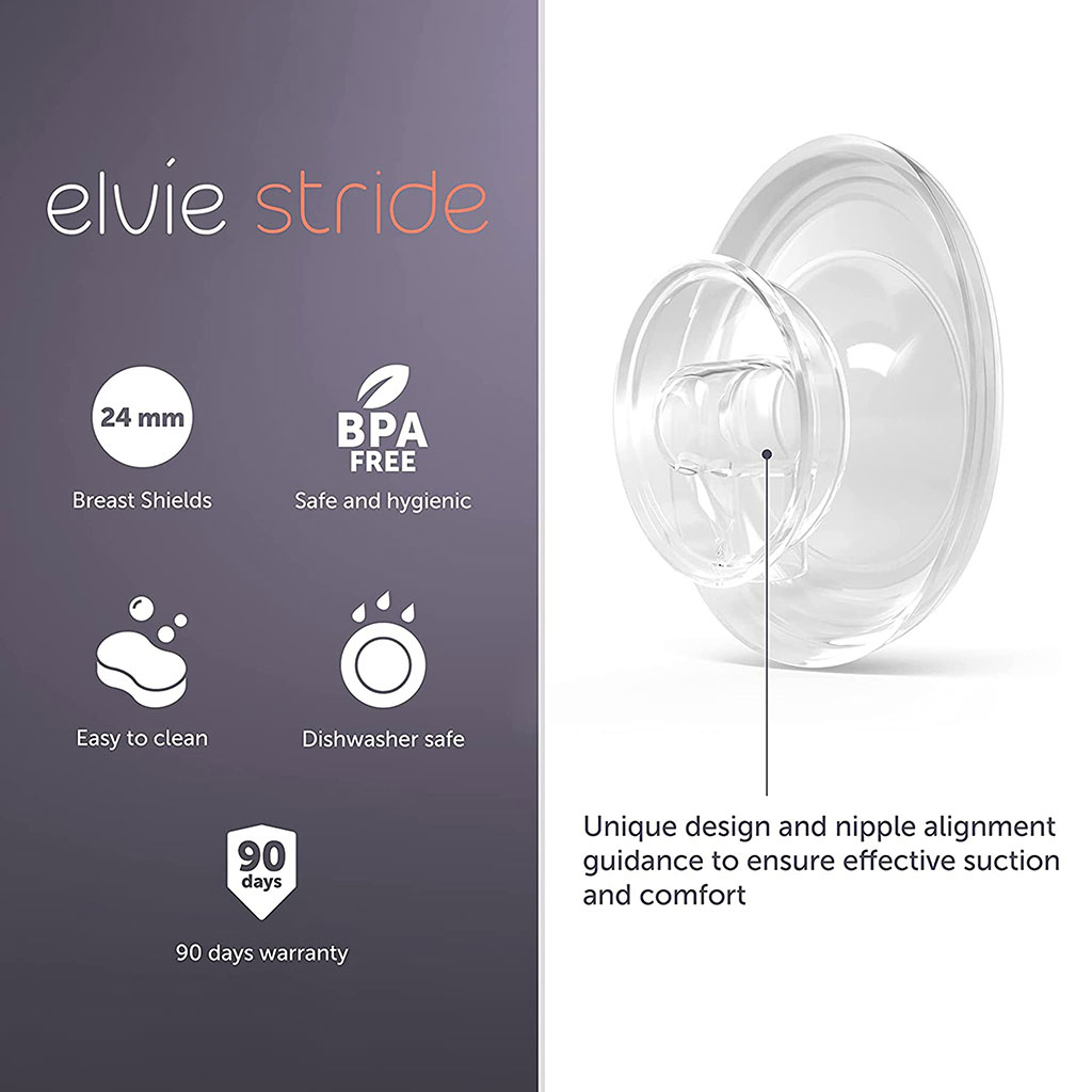 Elvie Stride Breast Shield, Size 24mm, Pack of 2's