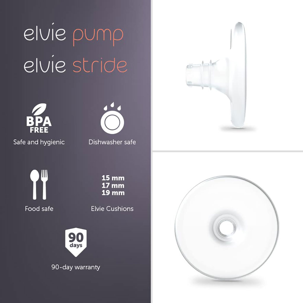 Elvie Soft Silicone Nipple Cushions, Size 17mm, Pack of 2's