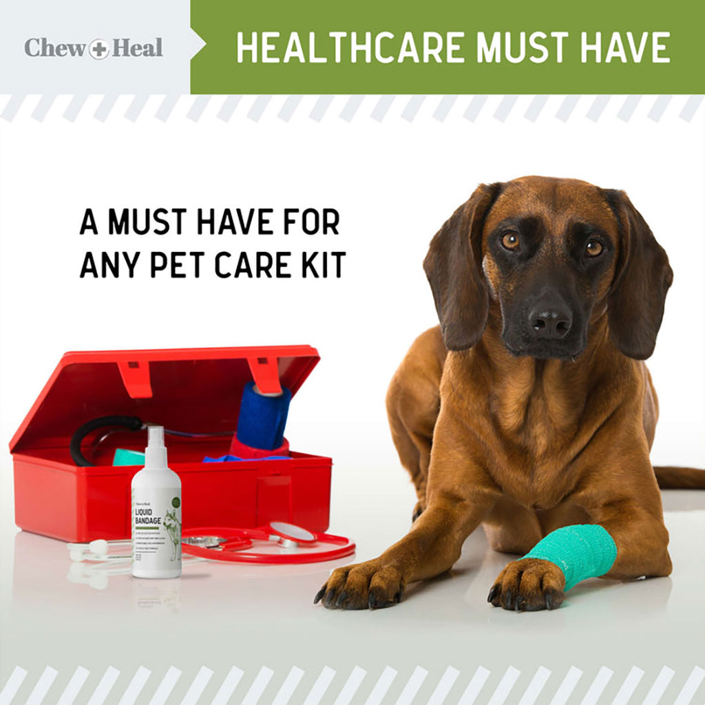 Chew + Heal Liquid Bandage Spray For Dogs 118ml