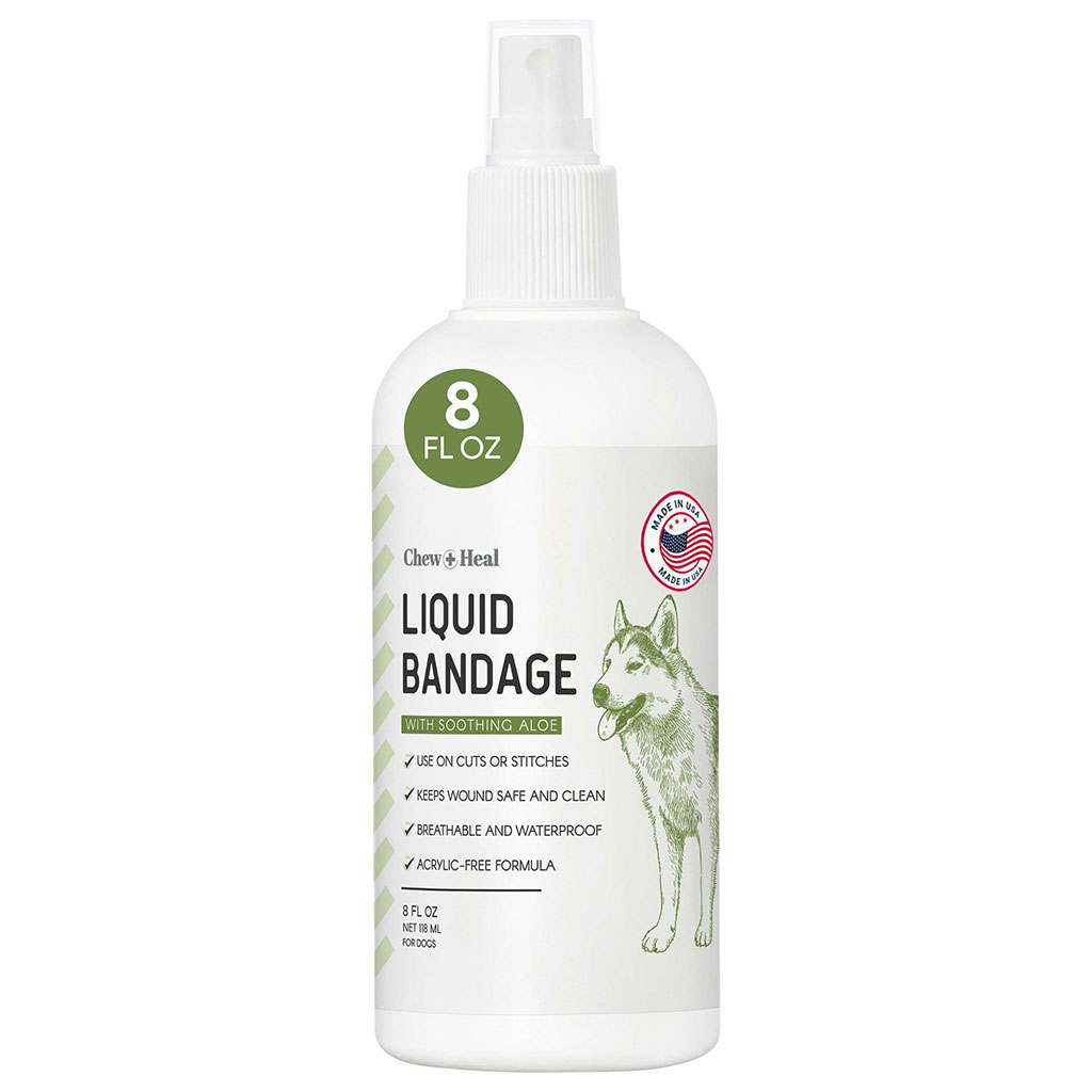 Chew + Heal Liquid Bandage Spray For Dogs 236ml