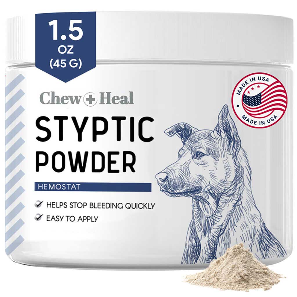 Chew + Heal Hemostat Styptic Powder For Pets 45g