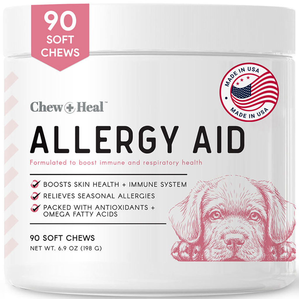 Chew + Heal Omega Soft Chews Allergy Aid For Dogs, Pack of 90's