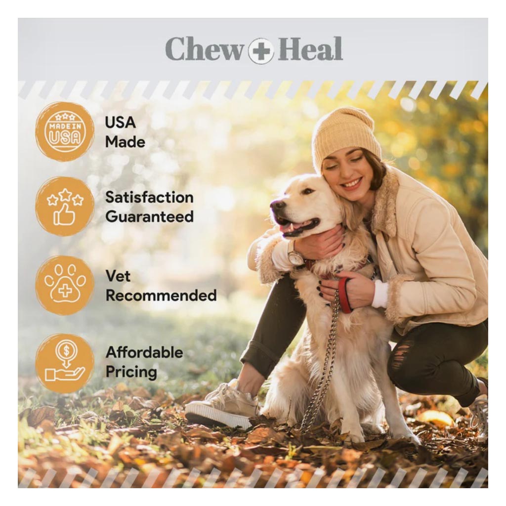 Chew + Heal Omega Skin + Coat Soft Chews For Dogs & Cats, Pack of 60's