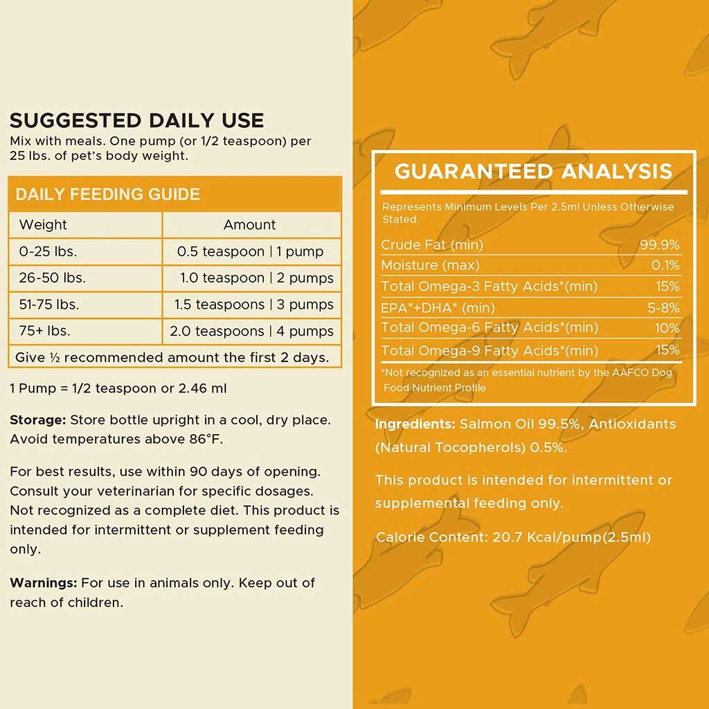 Chew + Heal Norwegian Oil Salmon Supplement For Healthy & Happy Fur 237ml