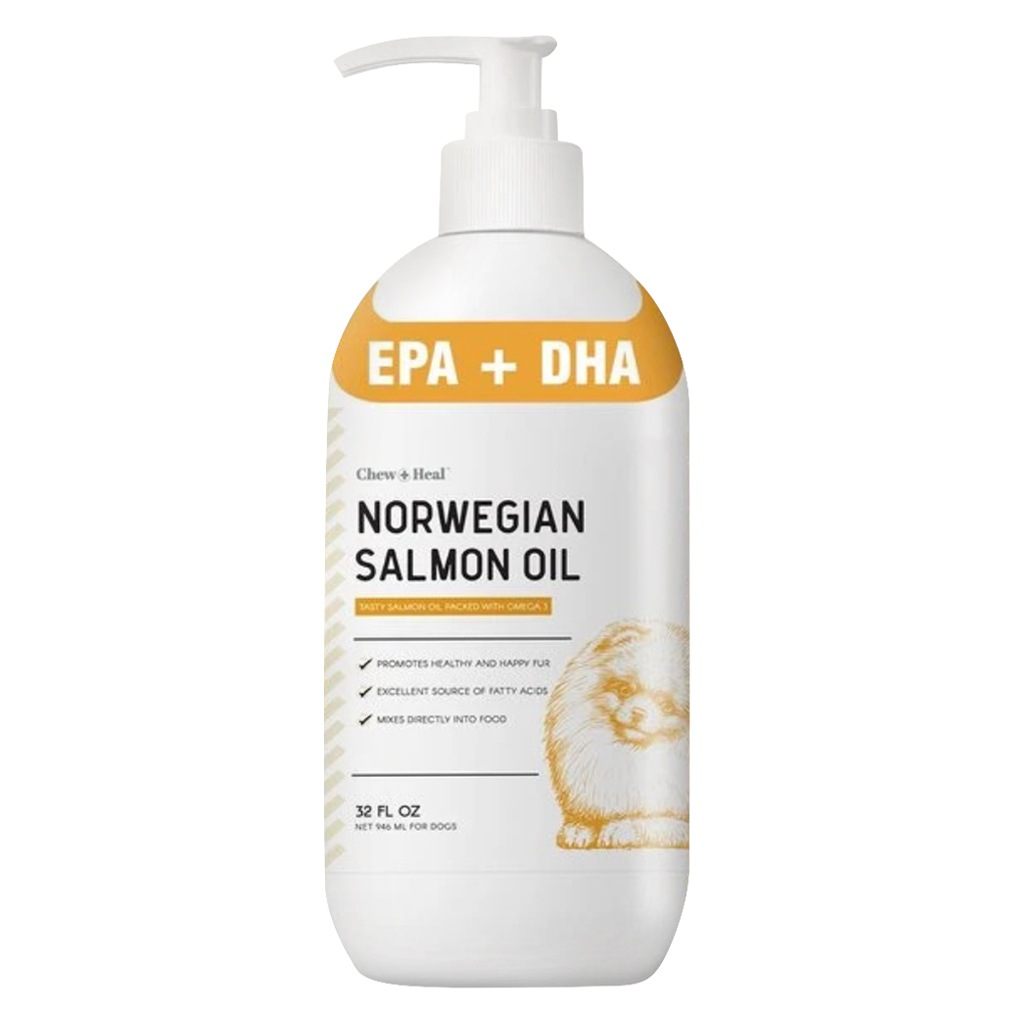 Chew + Heal Norwegian Salmon Oil Supplement For Healthy & Happy Fur 646ml