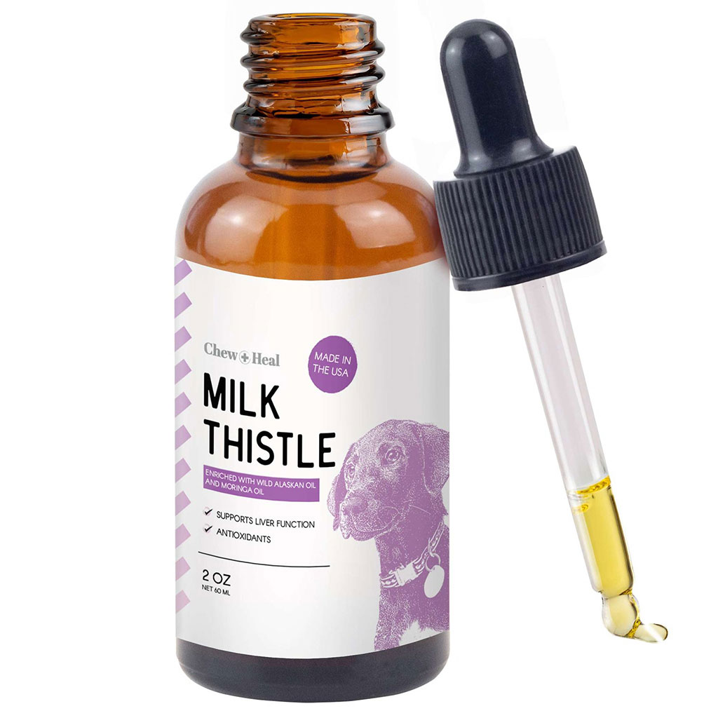 Chew + Heal Milk Thistle Tincture Oral Supplement For Dogs 60ml