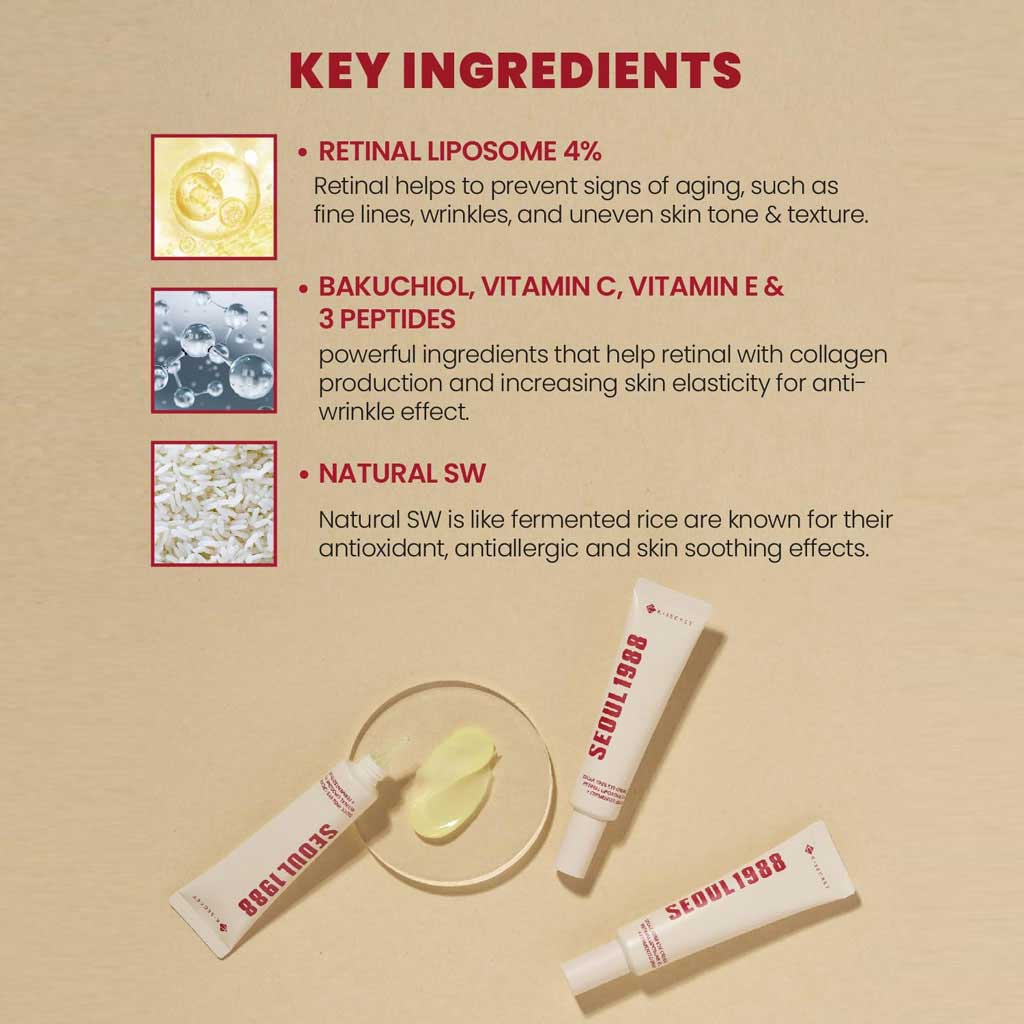 K-Secret Seoul 1988 4% Retinal Liposome Eye Cream 30ml