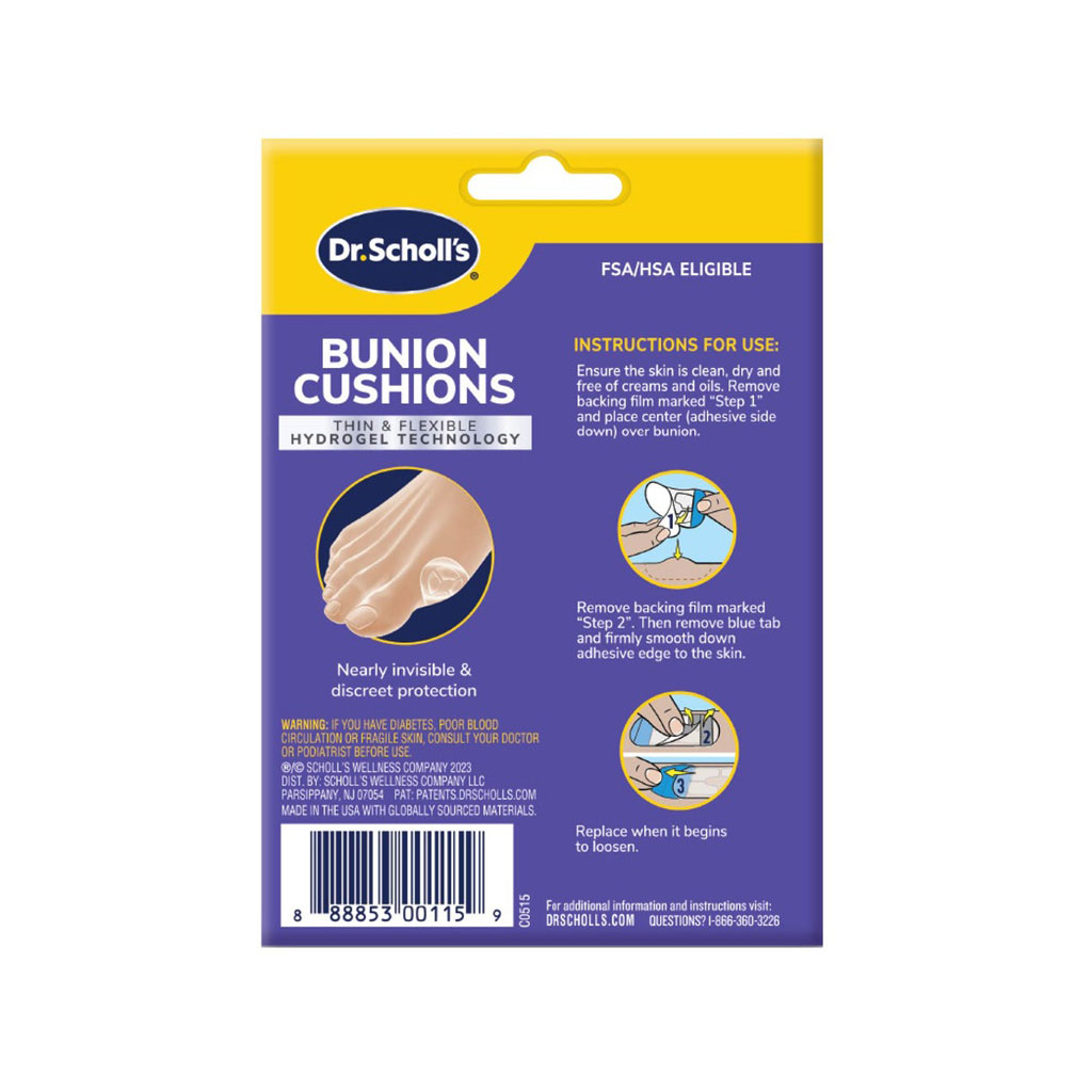 Dr.Scholl's Bunion Cushions For Pain Relief, Pack of 5's
