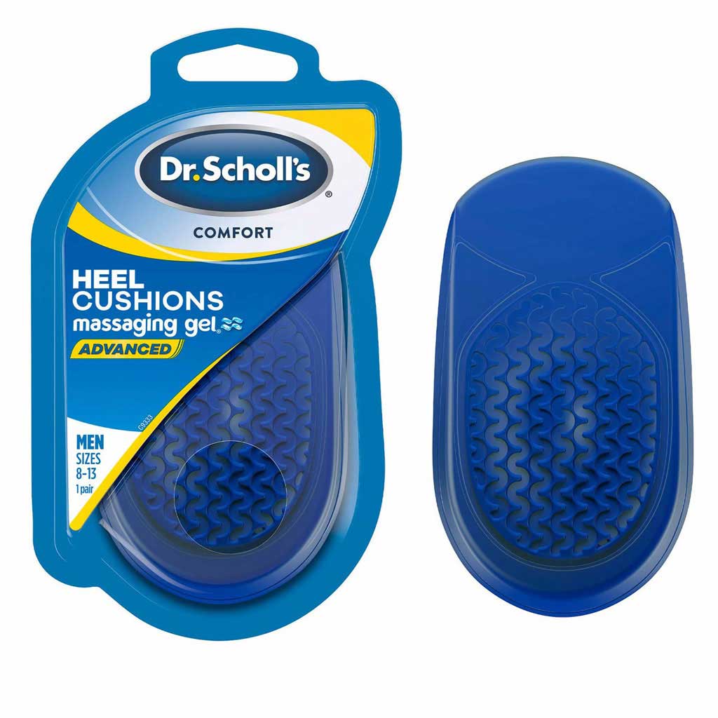 Dr.Scholl's Comfort Heel Cushions Massaging Gel For Men, Size 8-13 - 1 Pair