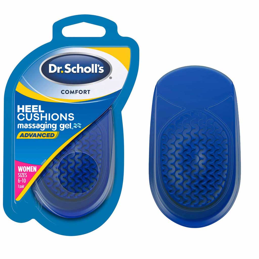Dr.Scholl's Comfort Heel Cushions Massaging Gel For Women, Size 6-10 - 1 Pair