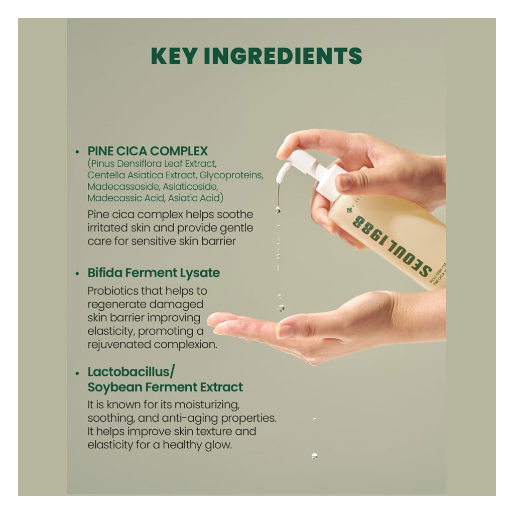 K-Secret Seoul 1988 Pine Cica 1% + Probiotics Cleansing Oil 200ml