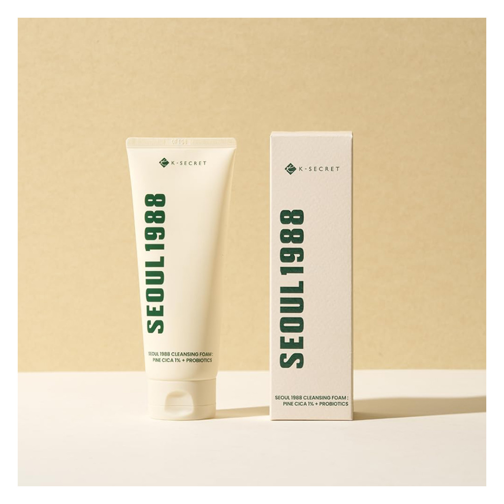 K-Secret Seoul 1988 Pine Cica 1% + Probiotics Cleansing Foam 150ml