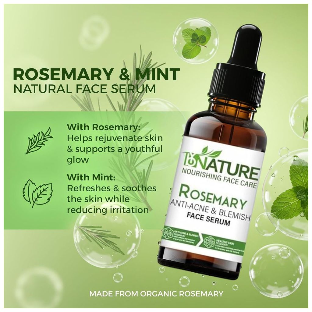 ByNature Rosemary Anti Acne & Blemish Care Face Serum 50ml