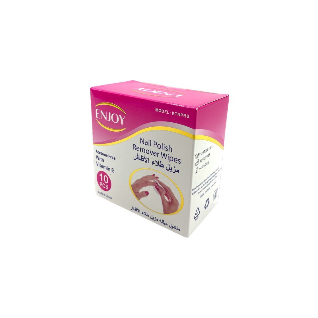 Enjoy Nail Polish Remover Wipes, Pack of 10's
