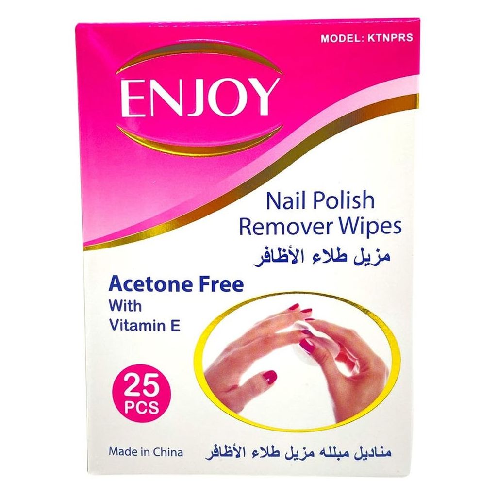 Enjoy Nail Polish Remover Wipes, Pack of 25's
