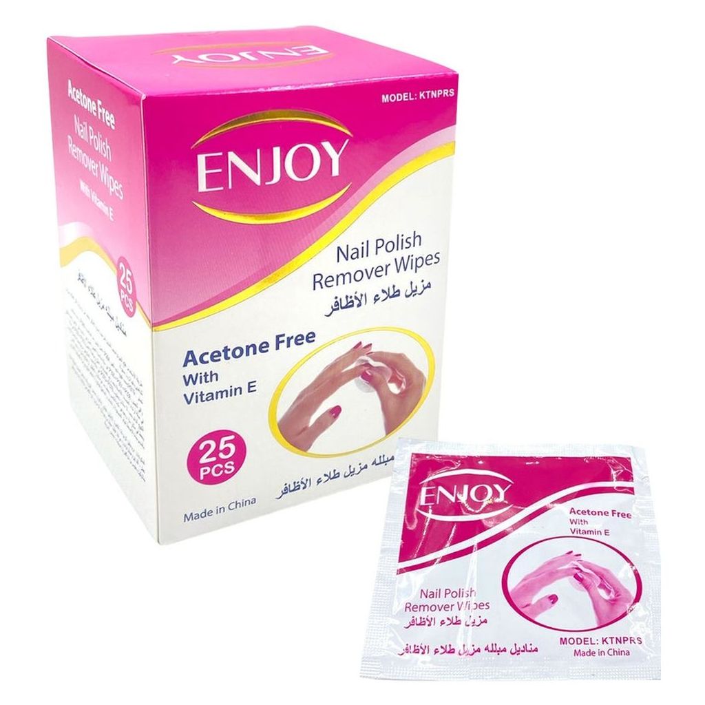 Enjoy Nail Polish Remover Wipes, Pack of 25's
