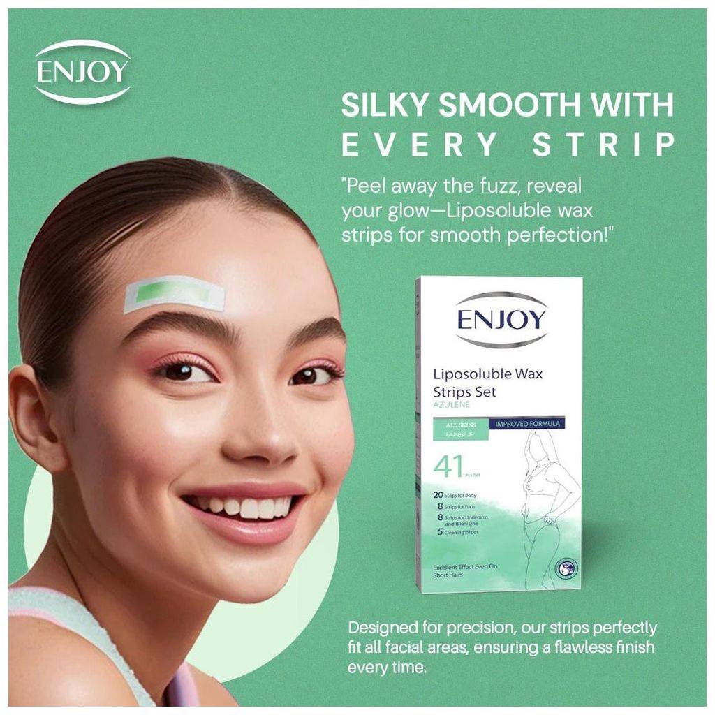 Enjoy Liposoluble Azulene Wax Strips Set, Pack of 41's