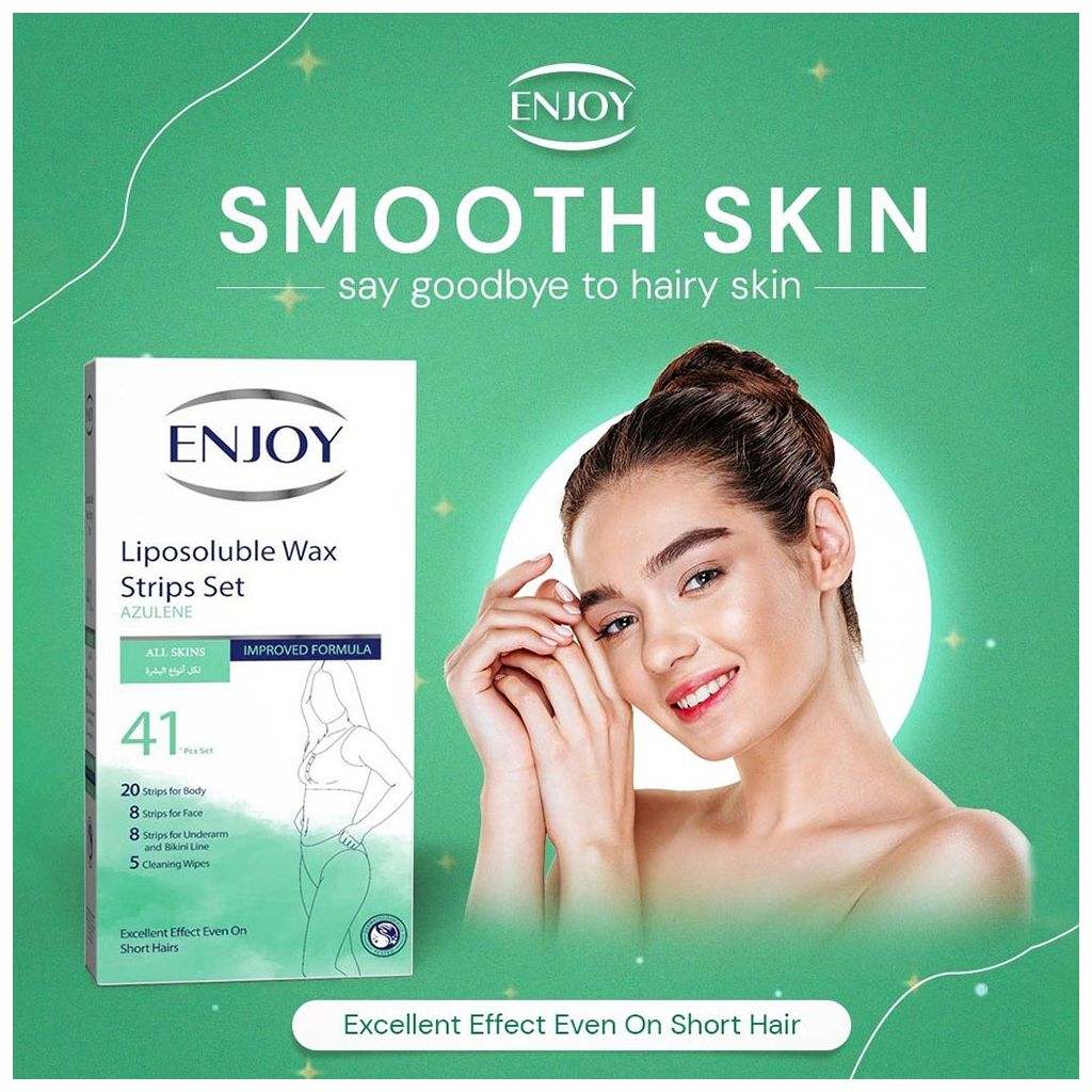 Enjoy Liposoluble Azulene Wax Strips Set, Pack of 41's