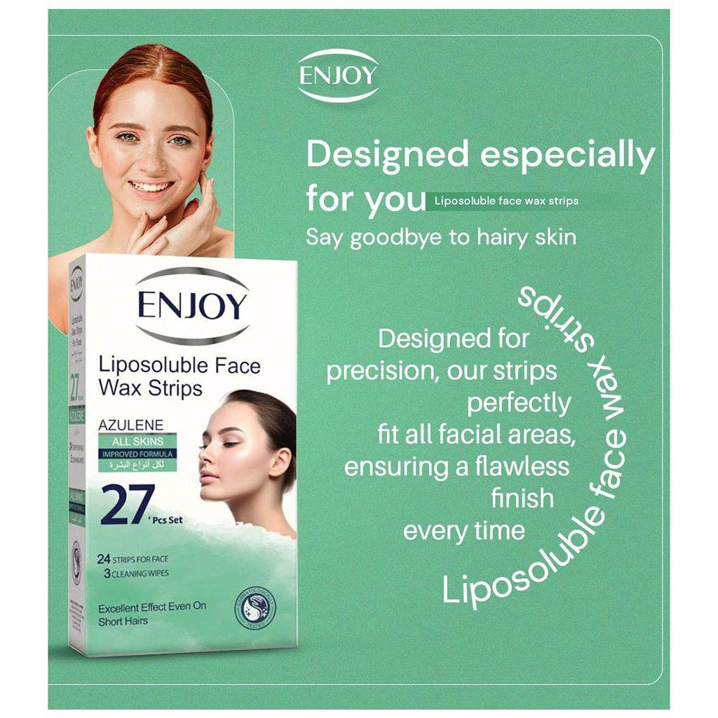 Enjoy Liposoluble Azulene Face Wax Strips, Pack of 27's
