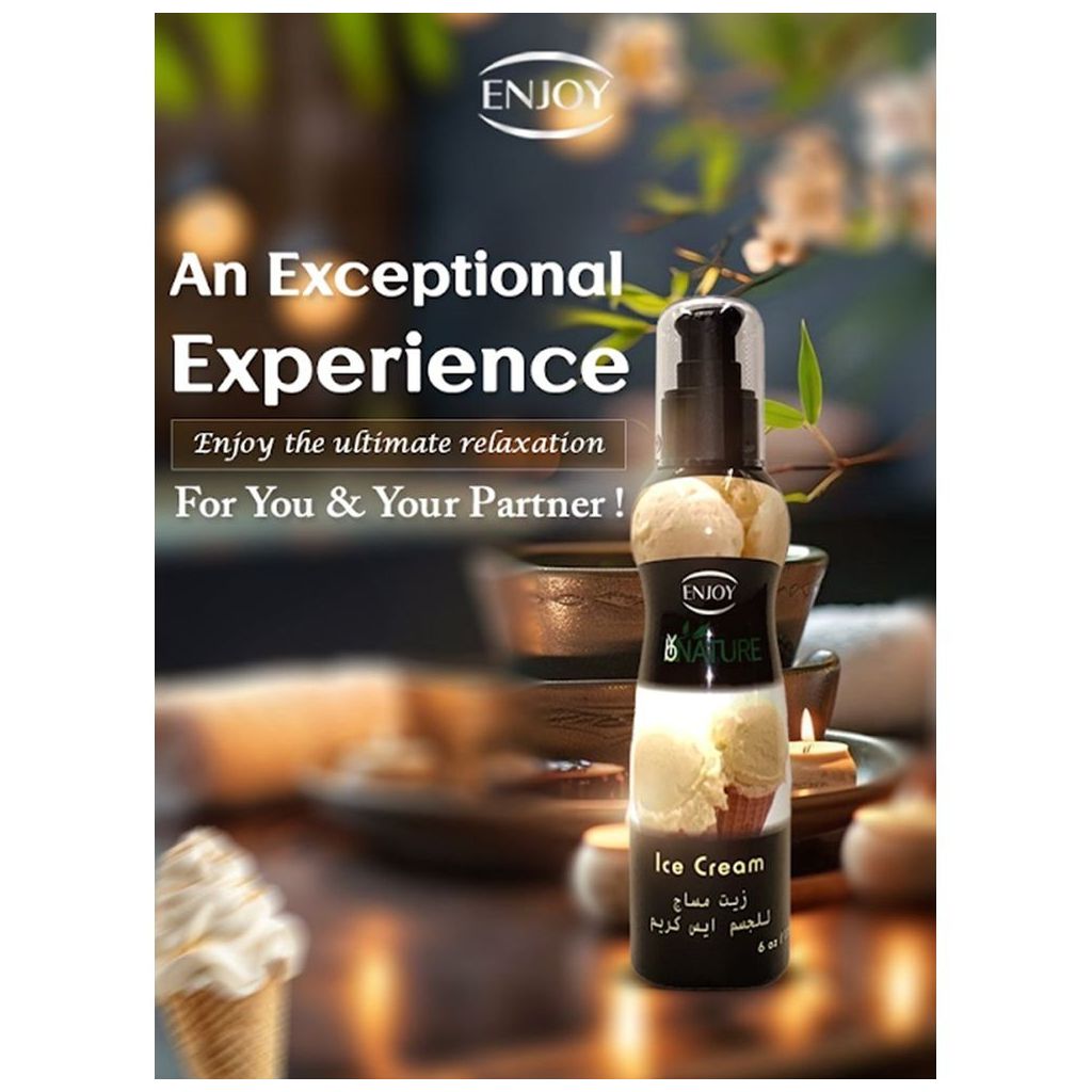 Enjoy Ice Cream Fragranced Massage Oil 175ml